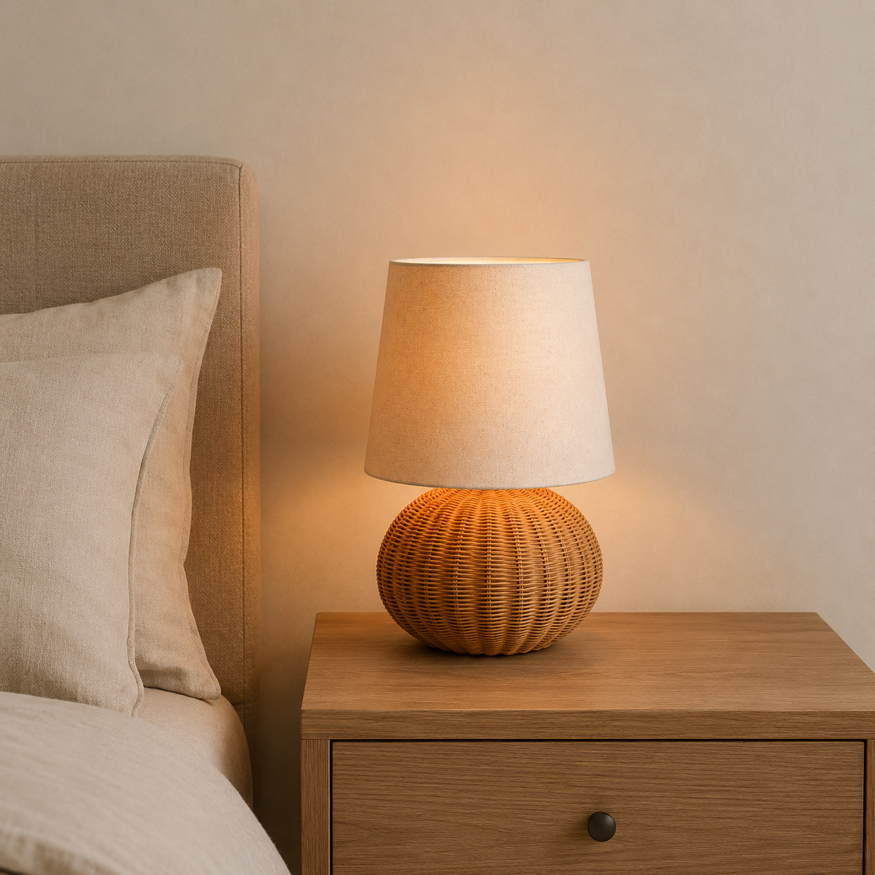 Yukihana Rattan Table Lamp