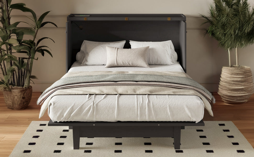 Farmhouse Solid Pine Murphy Cabinet Bed