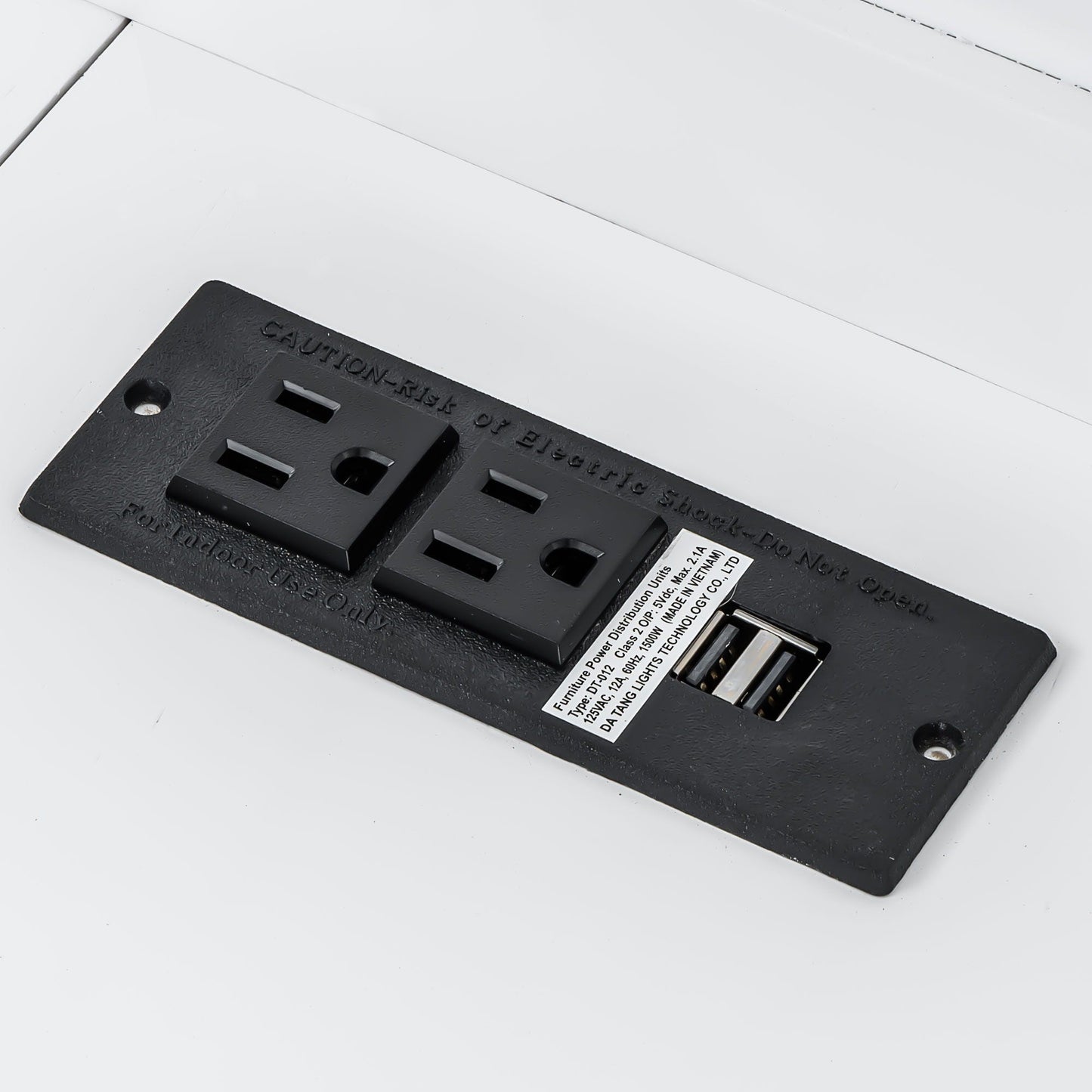 Murphy Bed with Desk, LED Light & USB Charging Station
