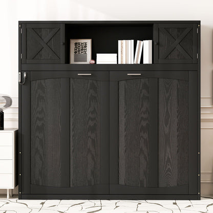 Murphy Bed with Storage Cabinets