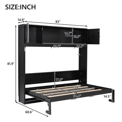 Murphy Bed with Storage Cabinets