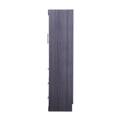 Full Murphy Bed with Wardrobe & Drawers - Gray