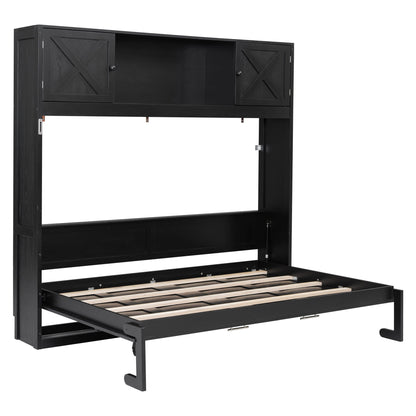 Murphy Bed with Storage Cabinets