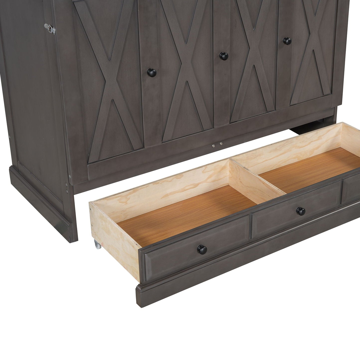 Murphy Cabinet Bed with Charging Station & Storage Drawer