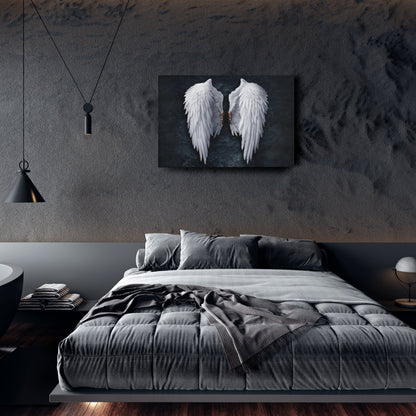Banksy Angel Wings Canvas Wall Art Decor - Urban Street Art Poster