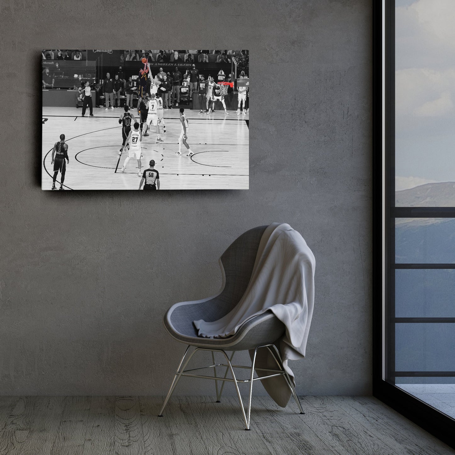 Anthony Davis Buzzer Beater Canvas Art - Lakers Wall Decor