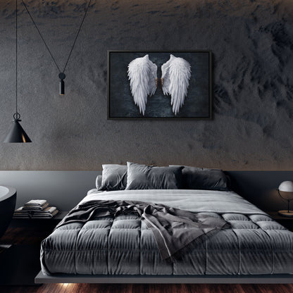 Banksy Angel Wings Canvas Wall Art Decor - Urban Street Art Poster