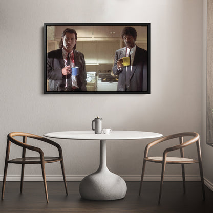 Pulp Fiction Coffee Scene Canvas – Tarantino Movie Wall Art