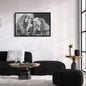 Smoking Nuns Canvas Wall Art - Funny Religious Wall Decor Print