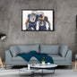 Justin Herbert & Keenan Allen Canvas Art – Los Angeles Chargers Wall Decor