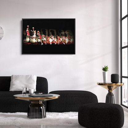 Michael Jordan Evolution Canvas – Chicago Bulls Wall Art Print for Sports Fans