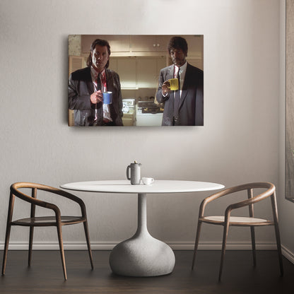 Pulp Fiction Coffee Scene Canvas – Tarantino Movie Wall Art