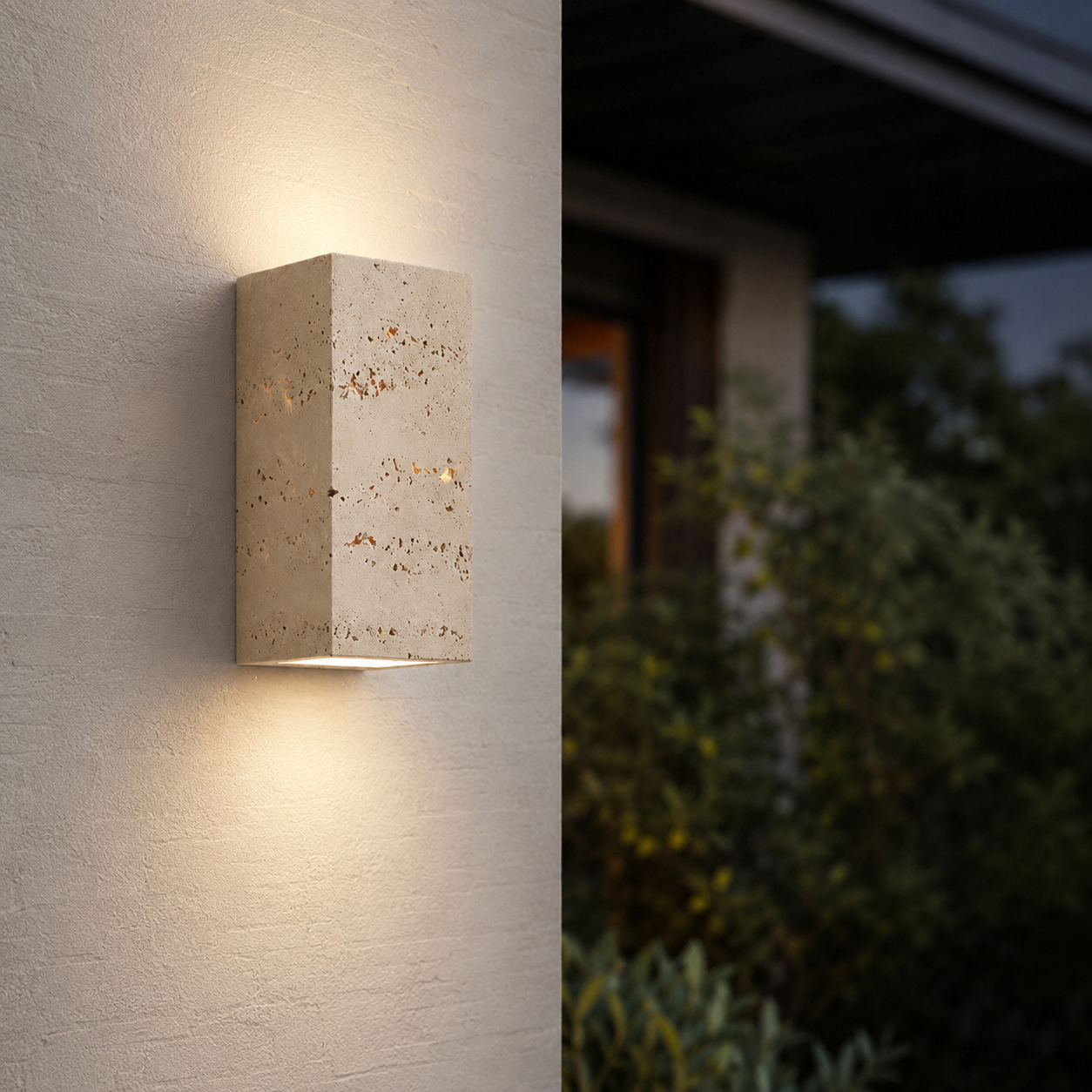 Sahar Travertine Outdoor Wall Light