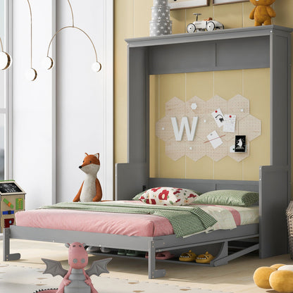 Queen Murphy Bed with Shelf