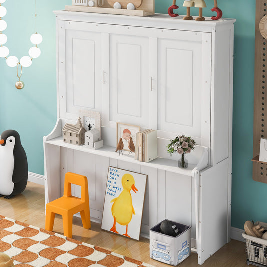 Queen Murphy Bed with Shelf