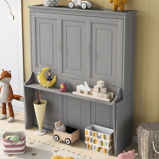 Queen Murphy Bed with Shelf