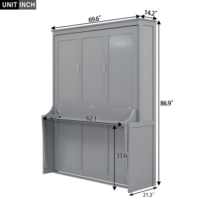 Queen Murphy Bed with Shelf