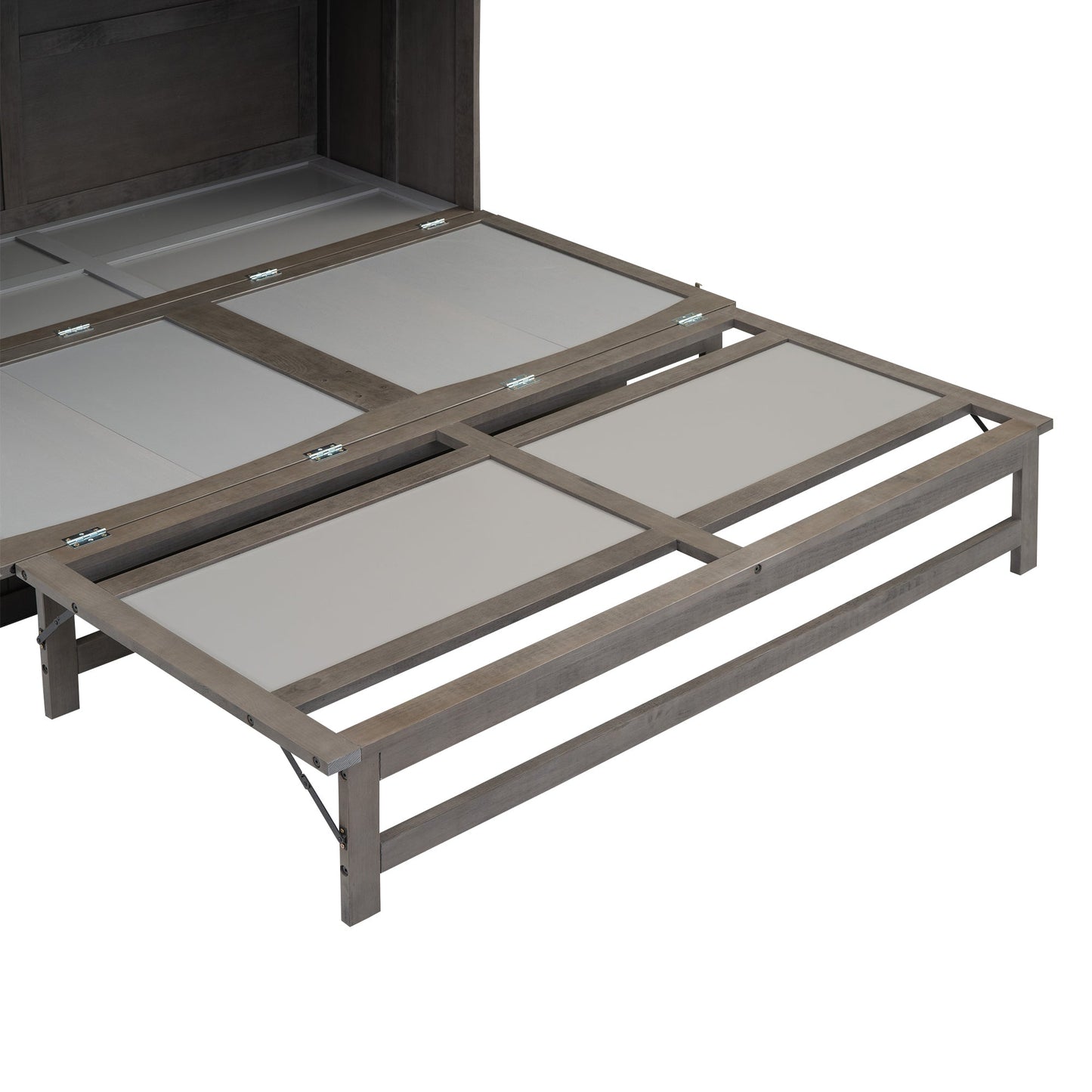 Queen Murphy Bed with Charging Station - Antique Grey