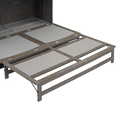 Queen Murphy Bed with Charging Station - Antique Grey