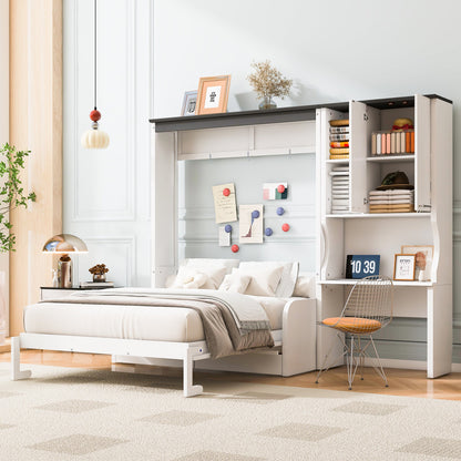 Murphy Bed with Sofa, Desk & Storage Cabinet