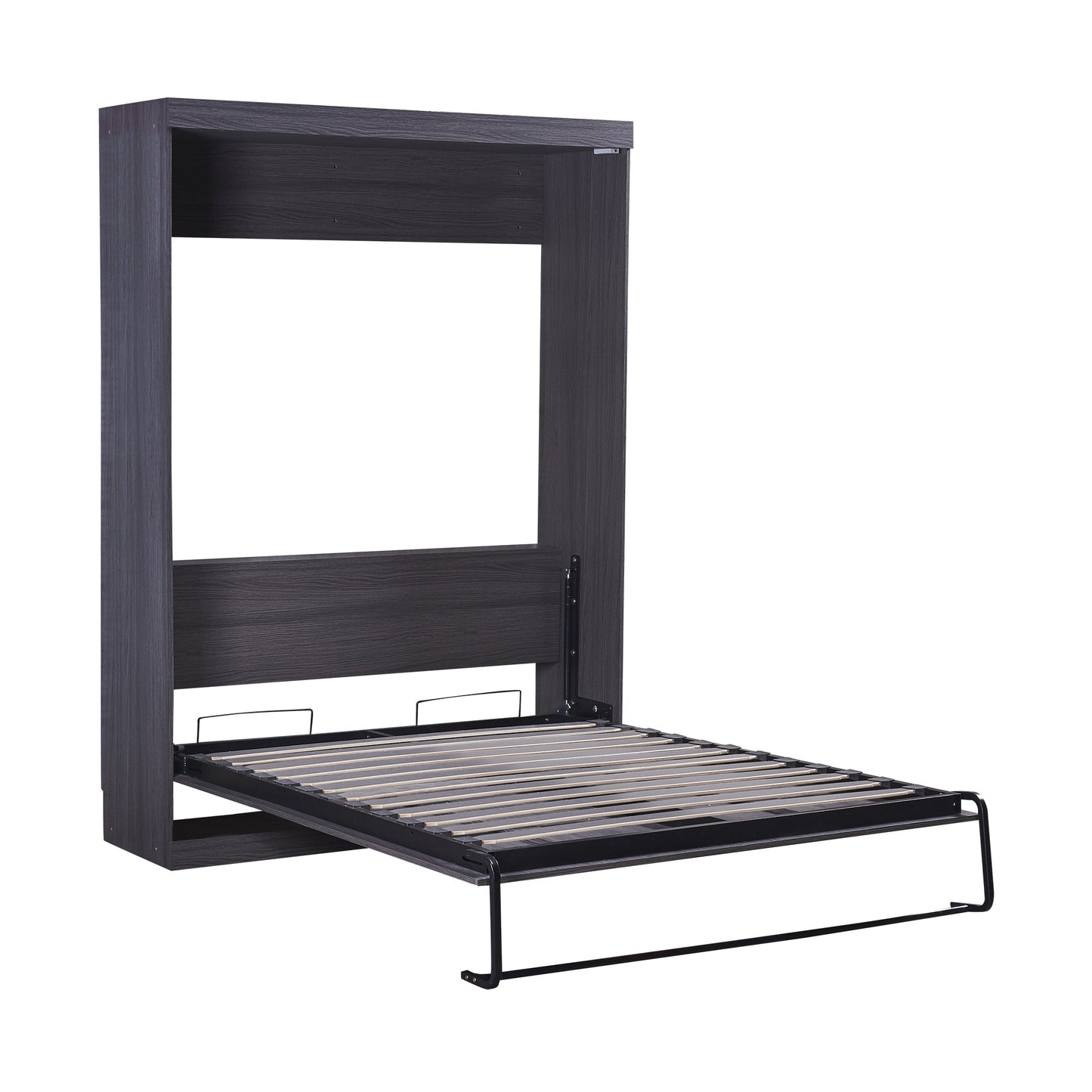 Full Murphy Bed with Wardrobe & Drawers - Gray