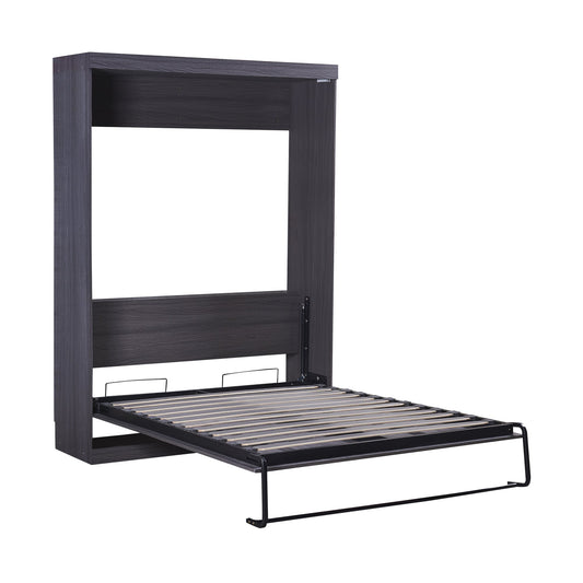 Full Murphy Bed with Wardrobe & Drawers - Gray