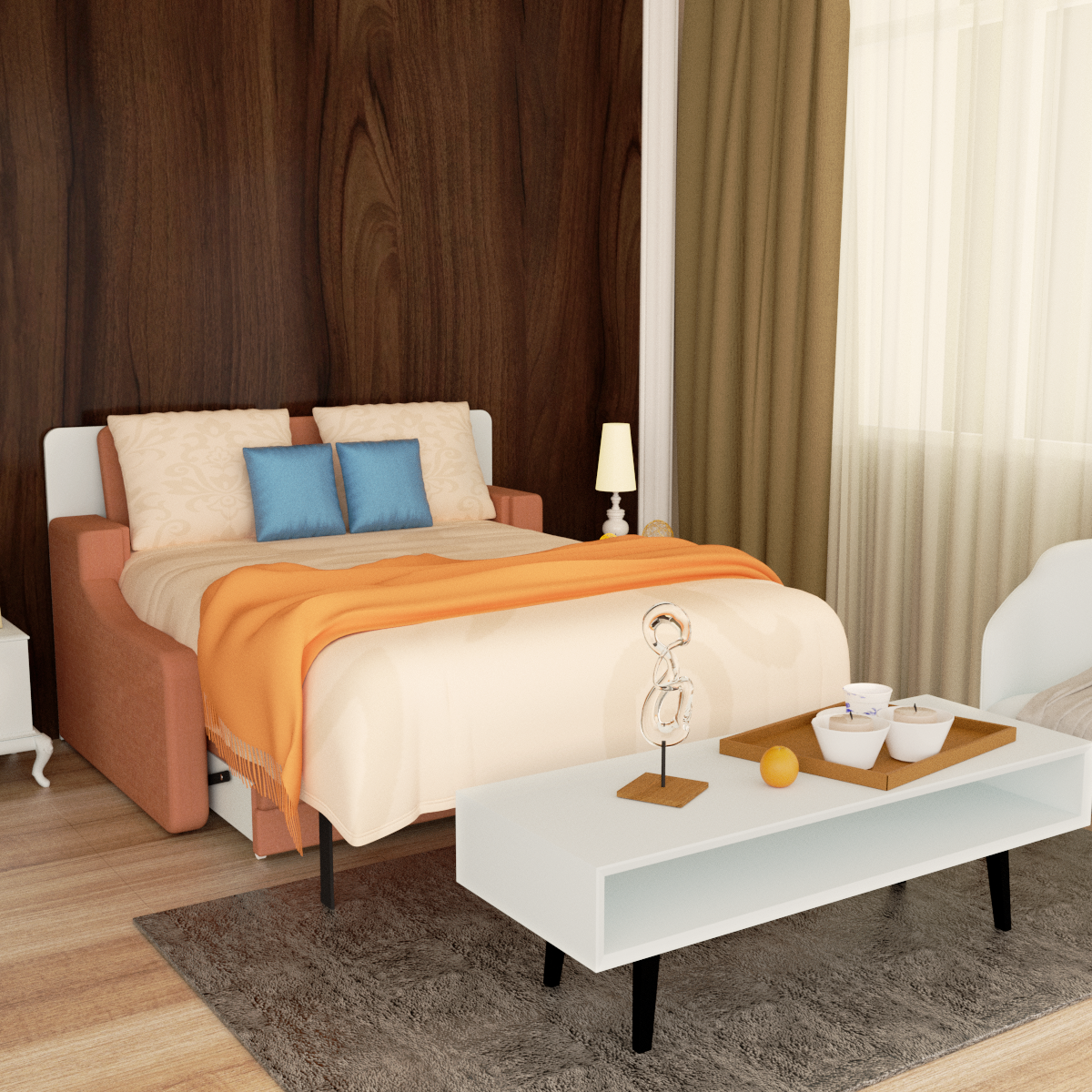 Vertical Murphy Bed with Sofa