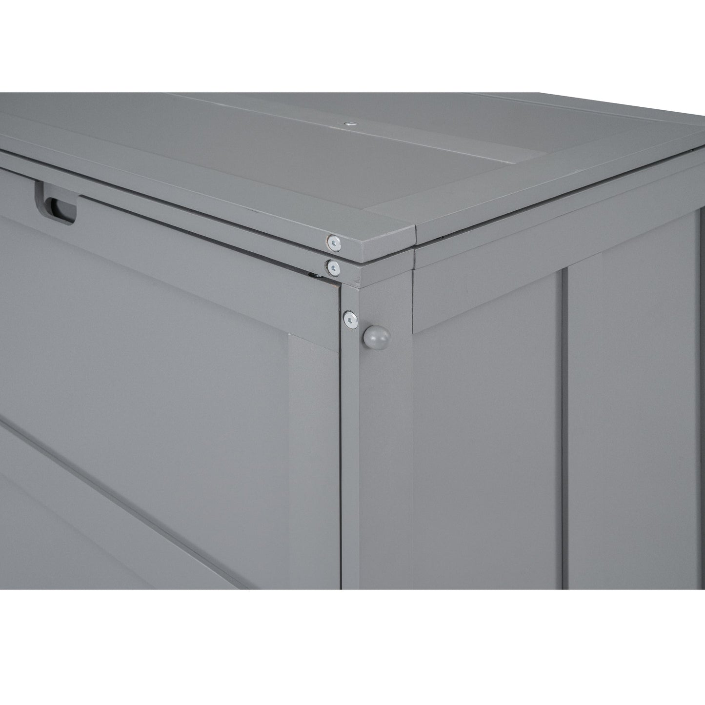 Queen Murphy Bed with Rotating Desk - Gray