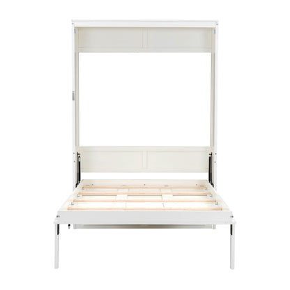Full Murphy Bed with 2 Drawers - Beige