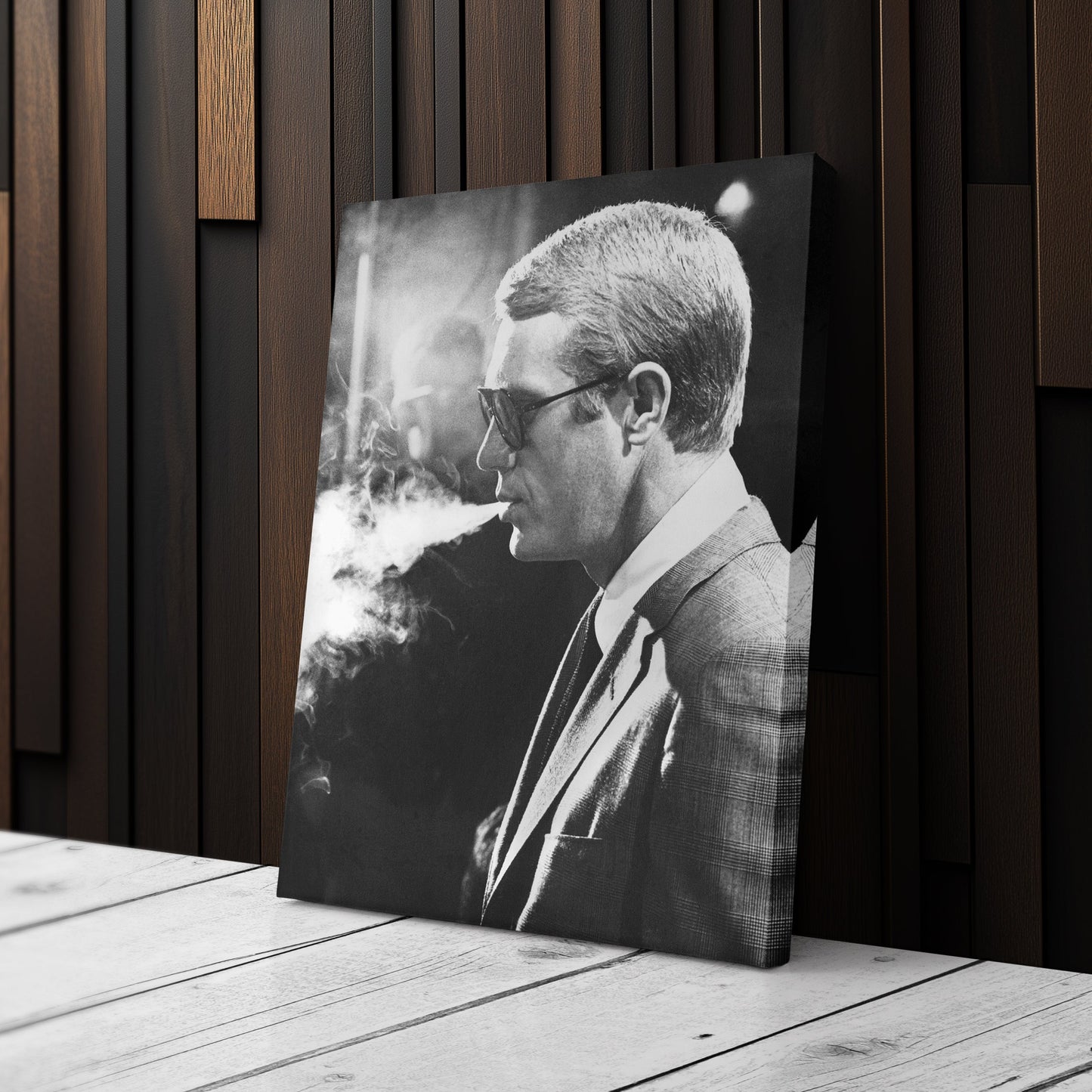 Steve McQueen Canvas Art – Classic Actor Wall Decor