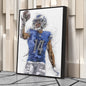 Amon-Ra St. Brown Canvas Art – Detroit Lions Wall Decor