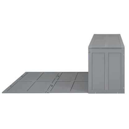 Queen Murphy Bed with Rotating Desk - Gray