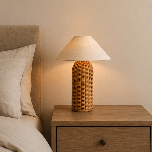 Yukihana Rattan Table Lamp