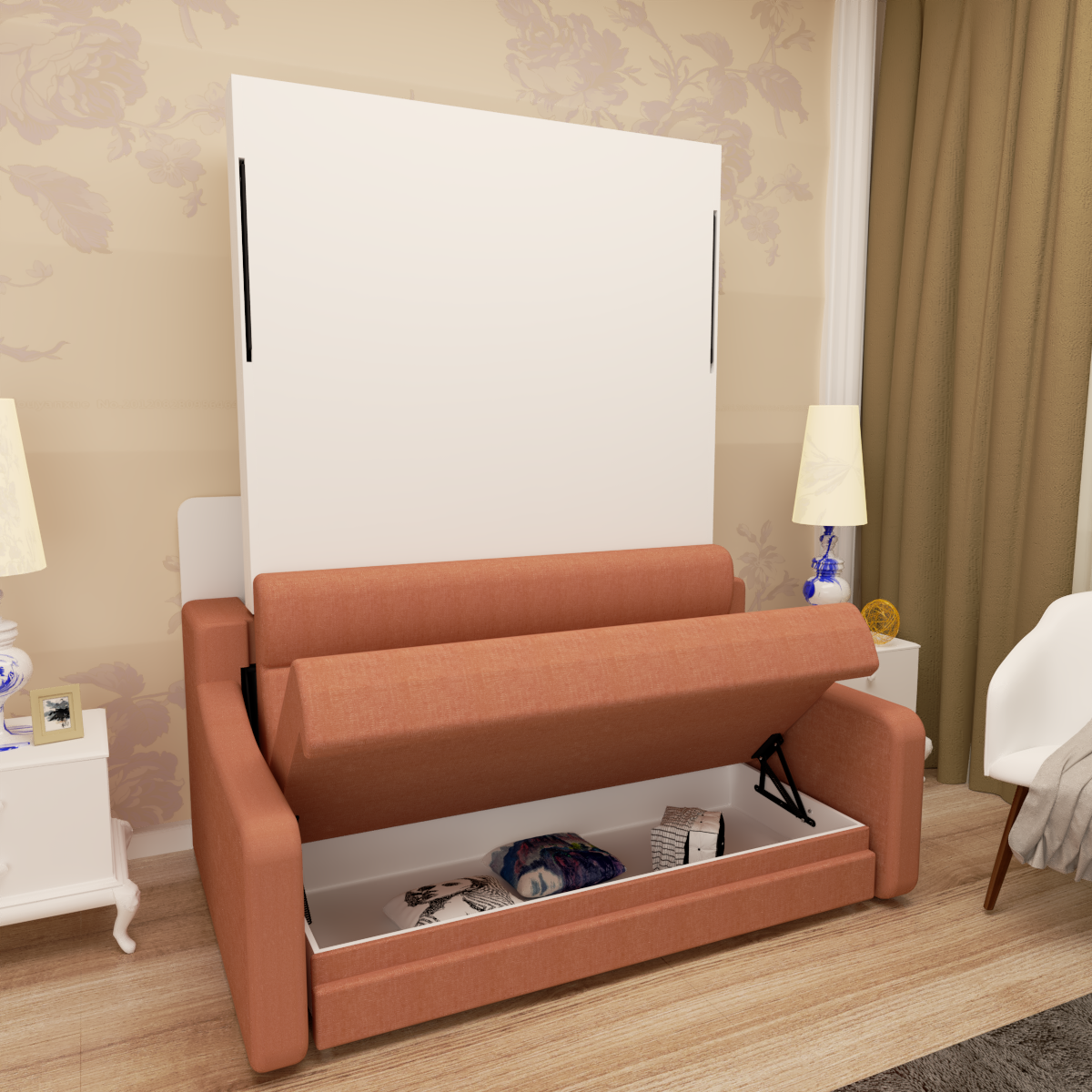 Vertical Murphy Bed with Sofa