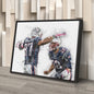 Tom Brady & Rob Gronkowski Canvas Art – New England Patriots Wall Decor