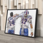 Josh Allen & Stefon Diggs Canvas Art – Buffalo Bills Wall Decor