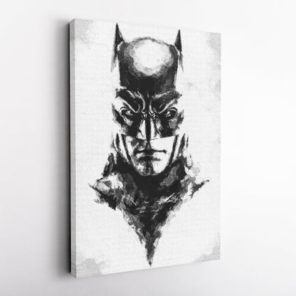Batman Face Canvas – DC Comics Wall Art Gift for Superhero Fans and Man Cave Decor