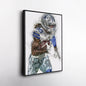 CeeDee Lamb Canvas Art – Dallas Cowboys Wall Decor