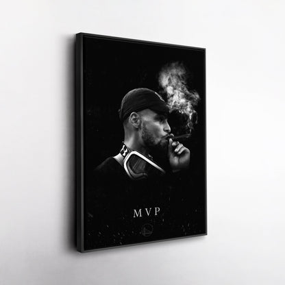Stephen Curry Cigar Canvas – NBA Champion Wall Art