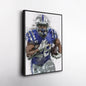 Jonathan Taylor Canvas Art – Indianapolis Colts Wall Decor
