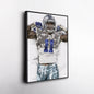 Micah Parsons Canvas Art – Dallas Cowboys Wall Decor