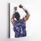 Alonzo Mourning Canvas Art – Charlotte Hornets Wall Decor