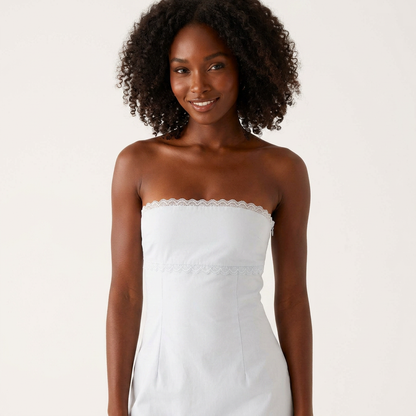 Chic Strapless Cala Lace Accent Party Mini - Modern Women's Sundress