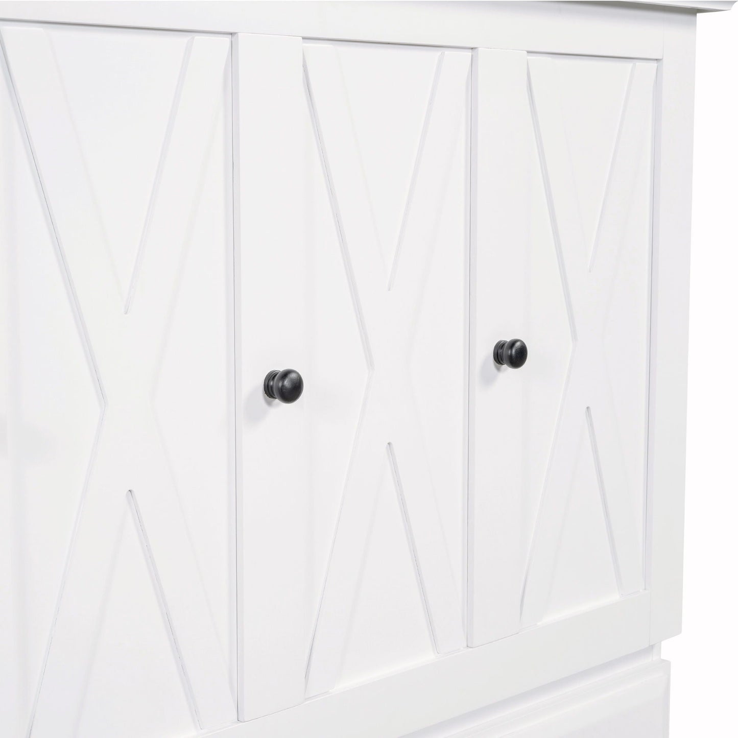 Solid Pine Murphy Cabinet Bed with Charging Station & Storage Drawer