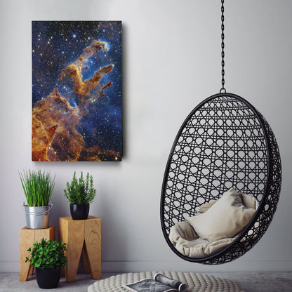 Pillars of Creation NASA Canvas Art - James Webb Space Telescope Decor