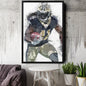 Alvin Kamara Canvas Art – New Orleans Saints Wall Decor