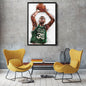 Reggie Lewis Canvas Art – Boston Celtics Wall Decor