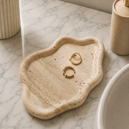 Larkin Travertine Jewellery Tray