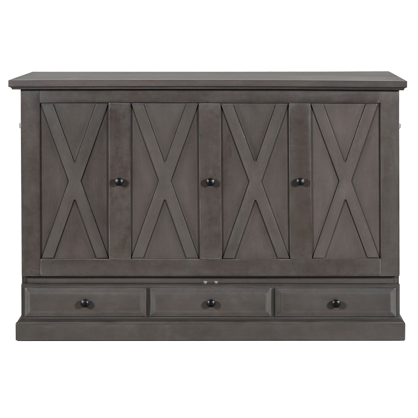 Murphy Cabinet Bed with Charging Station & Storage Drawer