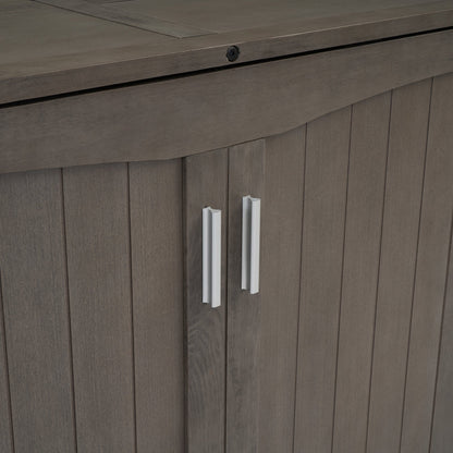 Queen Murphy Bed with Charging Station - Antique Grey